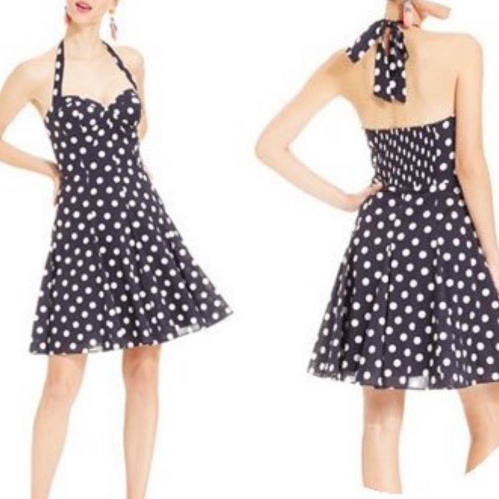 Betsey Johnson Polka dot pin up 50s style dress